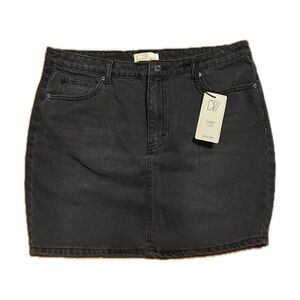 Don’t Think Twice NWT Black Denim Mini Skirt Women’s Size 14